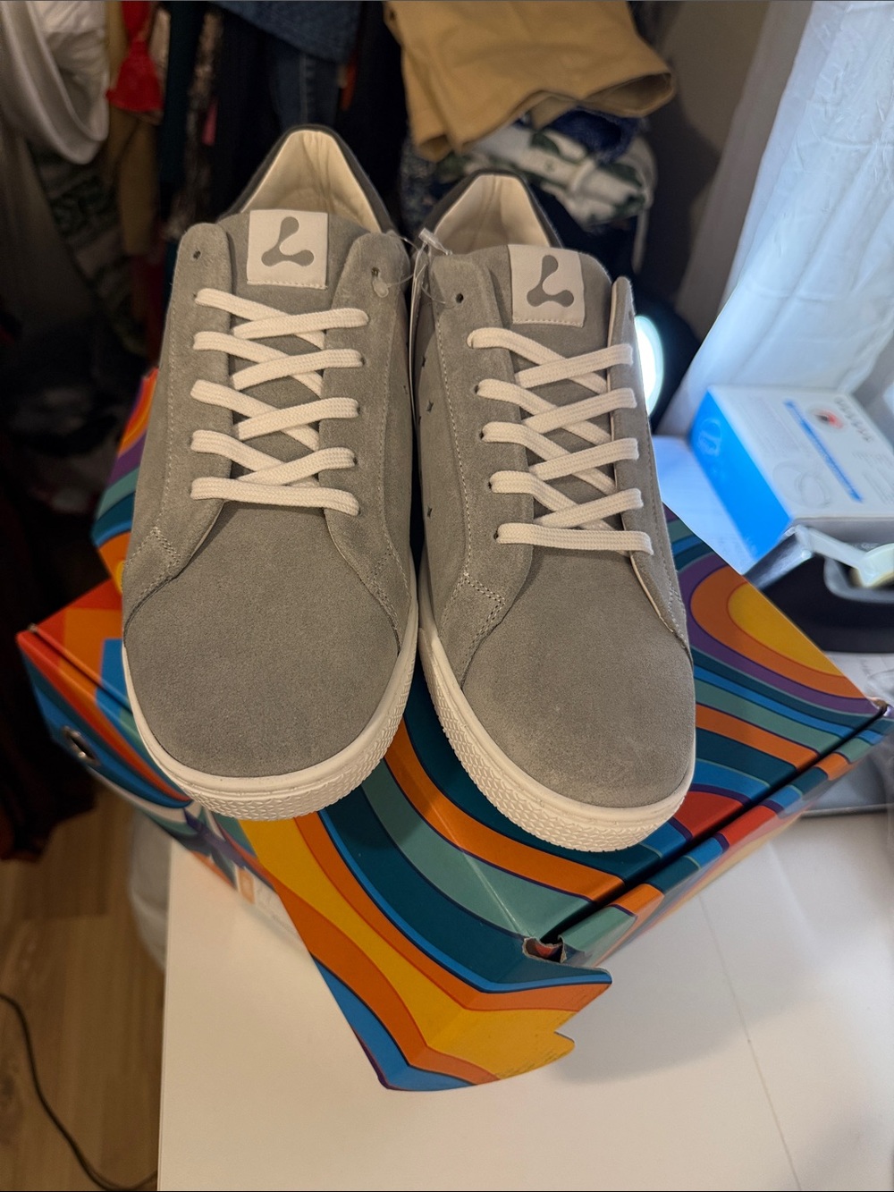 Lazo Halo Eco Suede unisex Sneakers Women’s 11.5 / Mens 10 Pyrite Grey NIB